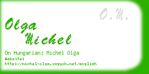 olga michel business card